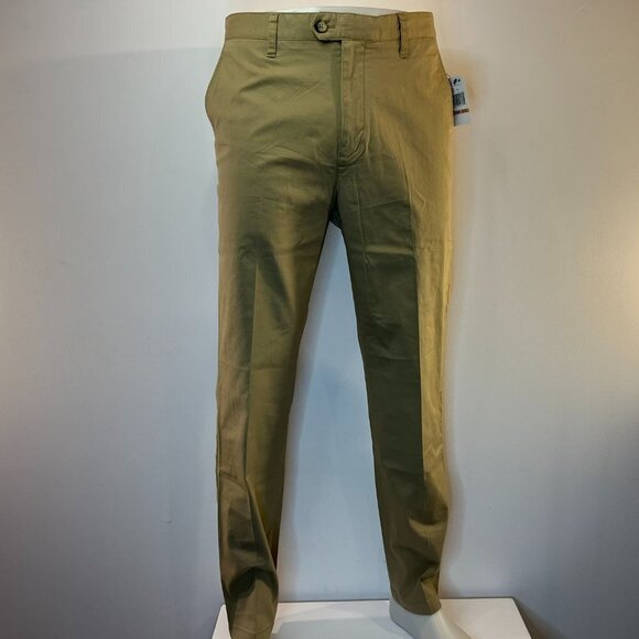 NAUTICA Men's Tuscan Tan Tailored Fit Beacon Khaki Pants - Size 33W x 31L - NWT - Picture 3 of 6